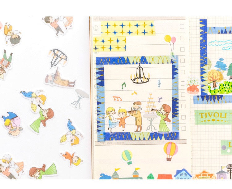Villager Washi Flake Sticker (40 pieces)