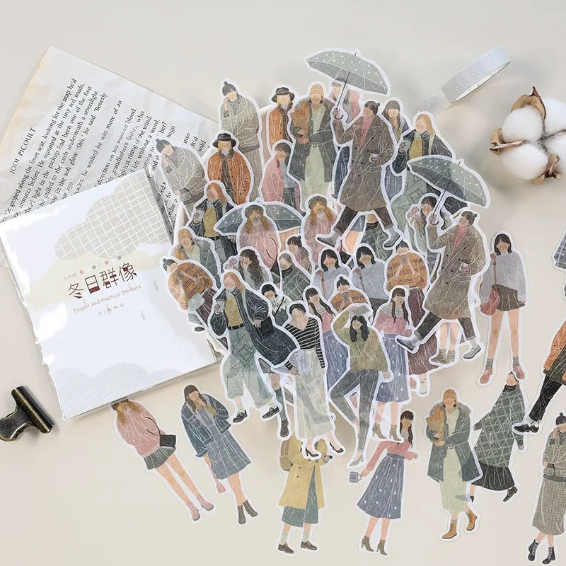 Fashion Folks Washi Flake Sticker