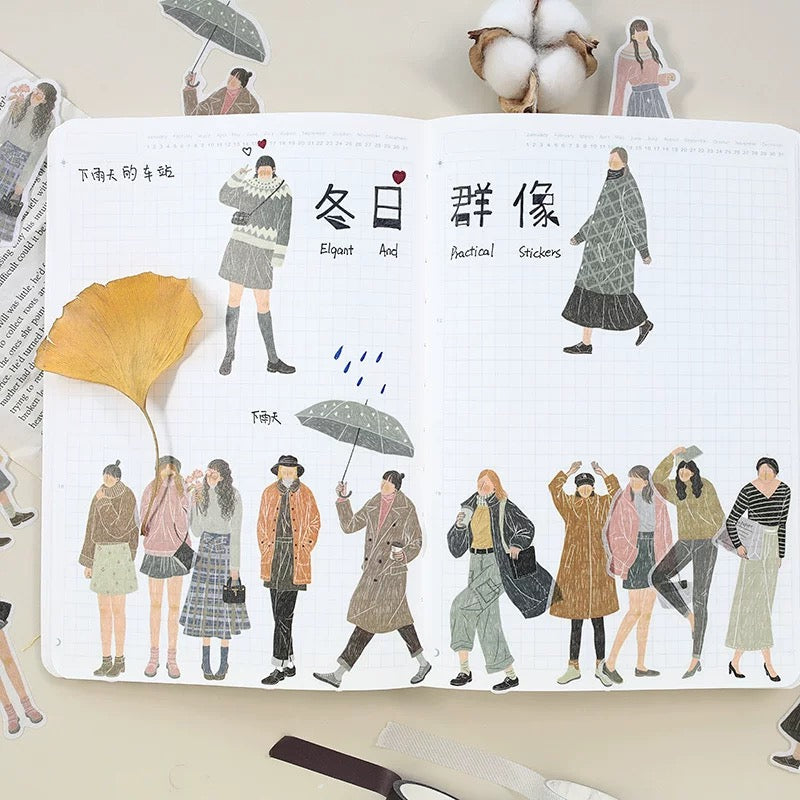 Fashion Folks Washi Flake Sticker