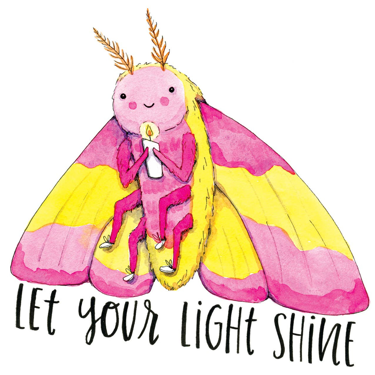 Pegatina de polilla con luz brillante