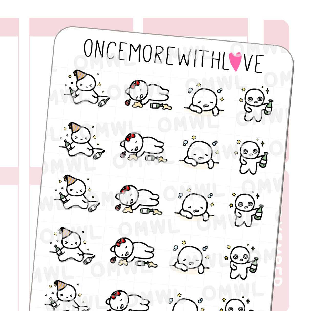 Once More With Love - M691 The Hangover Planner Sticker