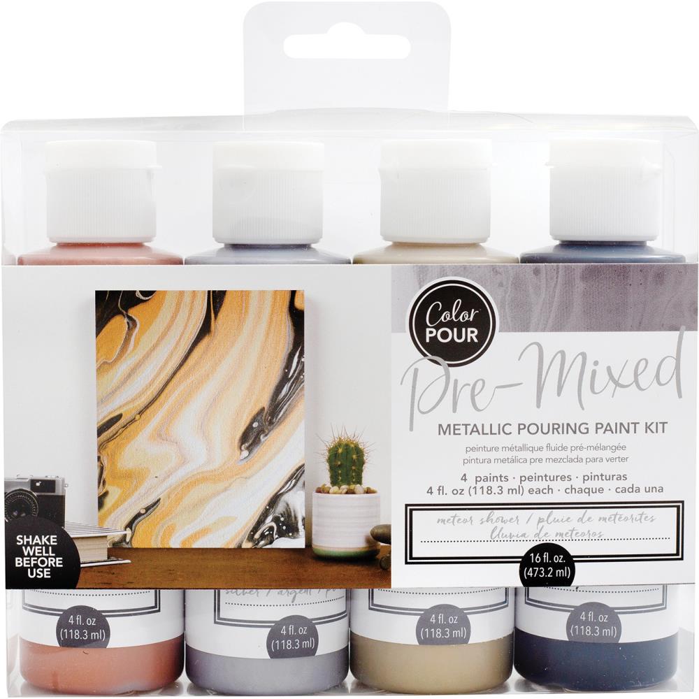 50 % DE DESCUENTO: Kit de pintura premezclada Meteor Shower Color Pour, paquete de 4