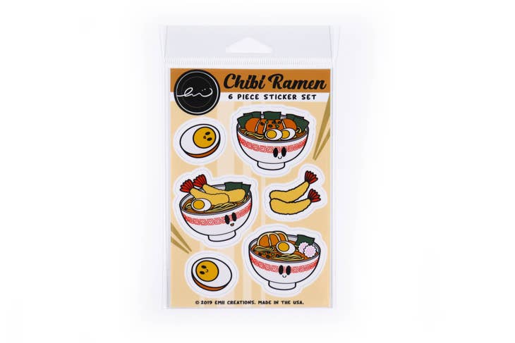 Hoja de pegatinas de ramen