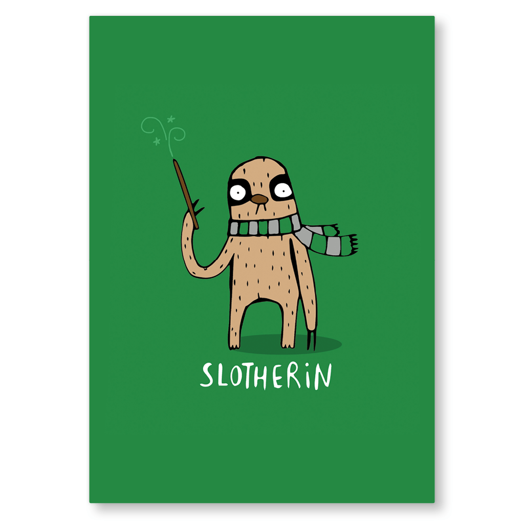 Inspired by Harry Potter Slytherin - Slotherin Postcard