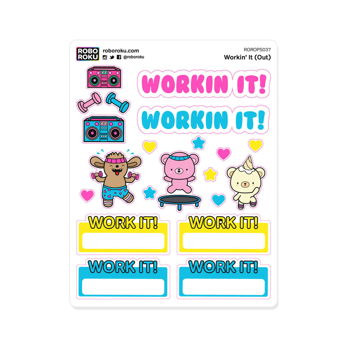 Pegatinas para planificador Workin' It (OUT)