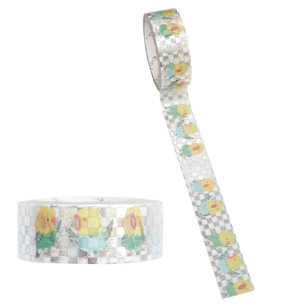 Parakeet Bird Foil Washi Tape • Shinzi Katoh Design