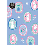 Retro Print Postcard - Rabbit Brooch