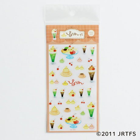 Piyorin Transparent Sticker Sheet - Cafe
