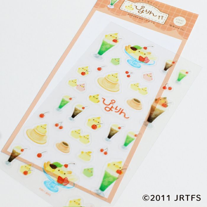Piyorin Transparent Sticker Sheet - Cafe