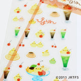 Piyorin Transparent Sticker Sheet - Cafe