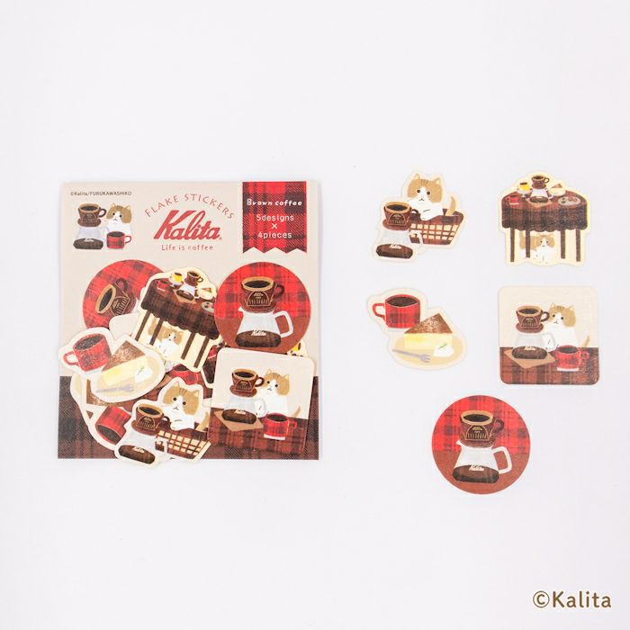 Furukawashiko x Kalita Flake Sticker - Brown Coffee