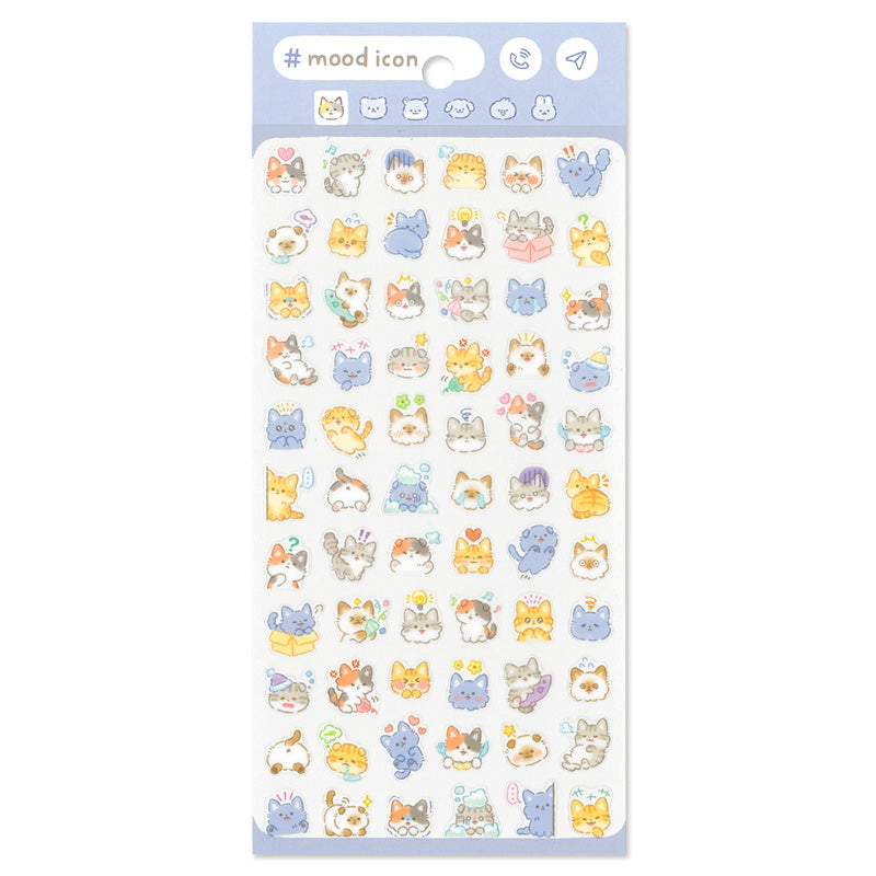 Mind Wave Mood Icon Sticker Sheet - Cat
