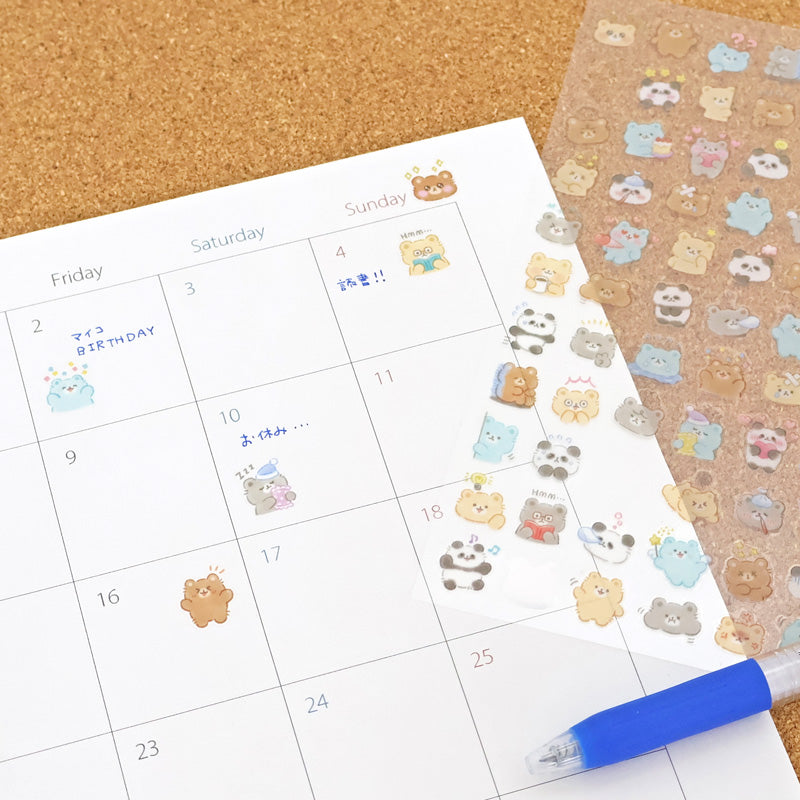 Mind Wave Mood Icon Sticker Sheet - Bear