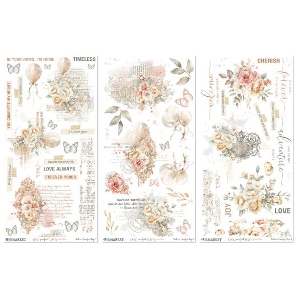 One Perfect Day Rub-On Transfer Set 6"X12"