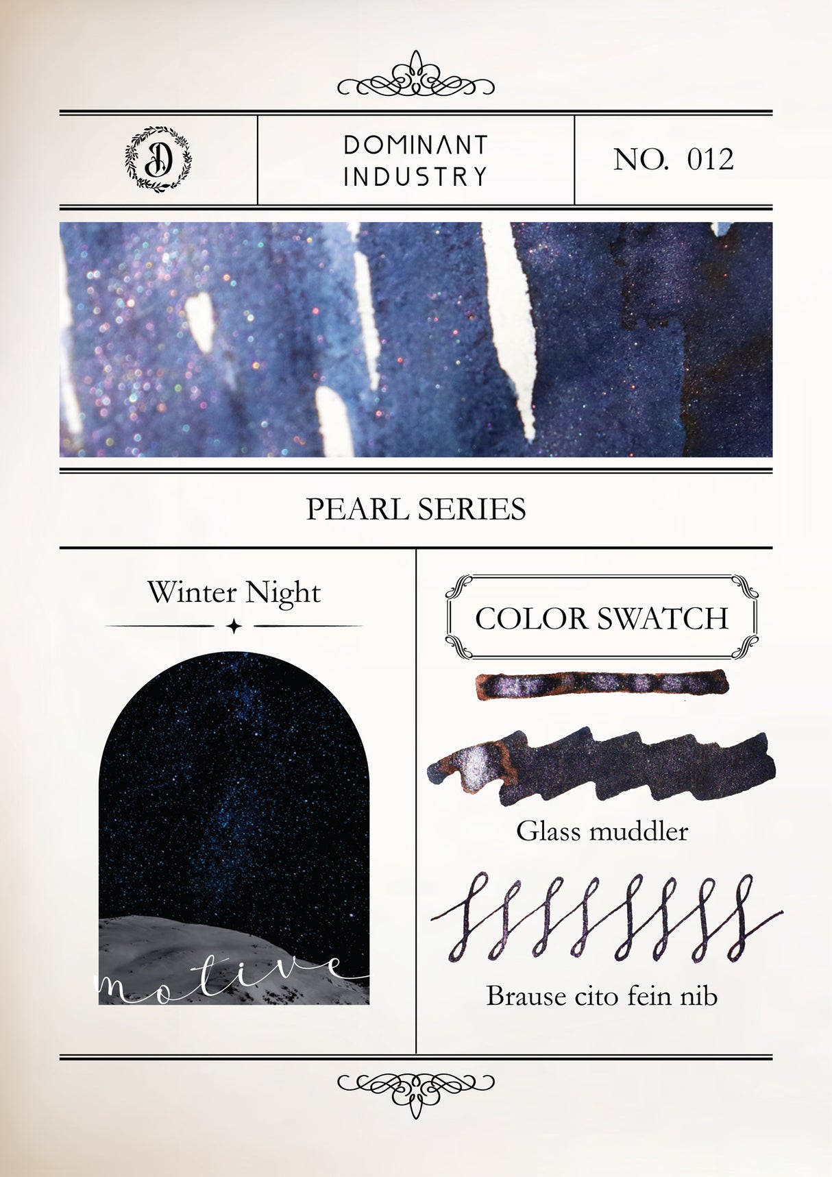 Dominant Industry Pearl Ink 25ml - Winter Night