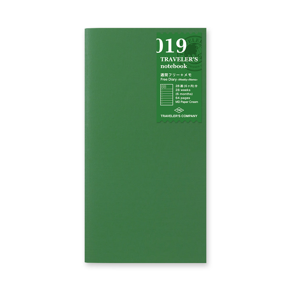 TRAVELER'S notebook 019 Free Diary Weekly + Memo (Regular Size)