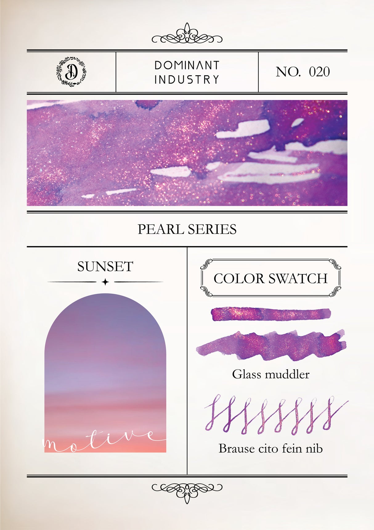 Dominant Industry Pearl Ink 25ml - Sunset