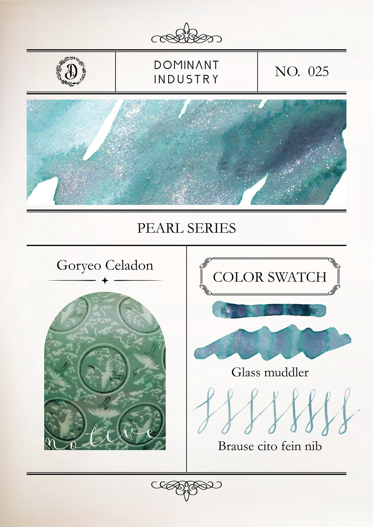 Dominant Industry Pearl Ink 25ml - Goryeo Celadon