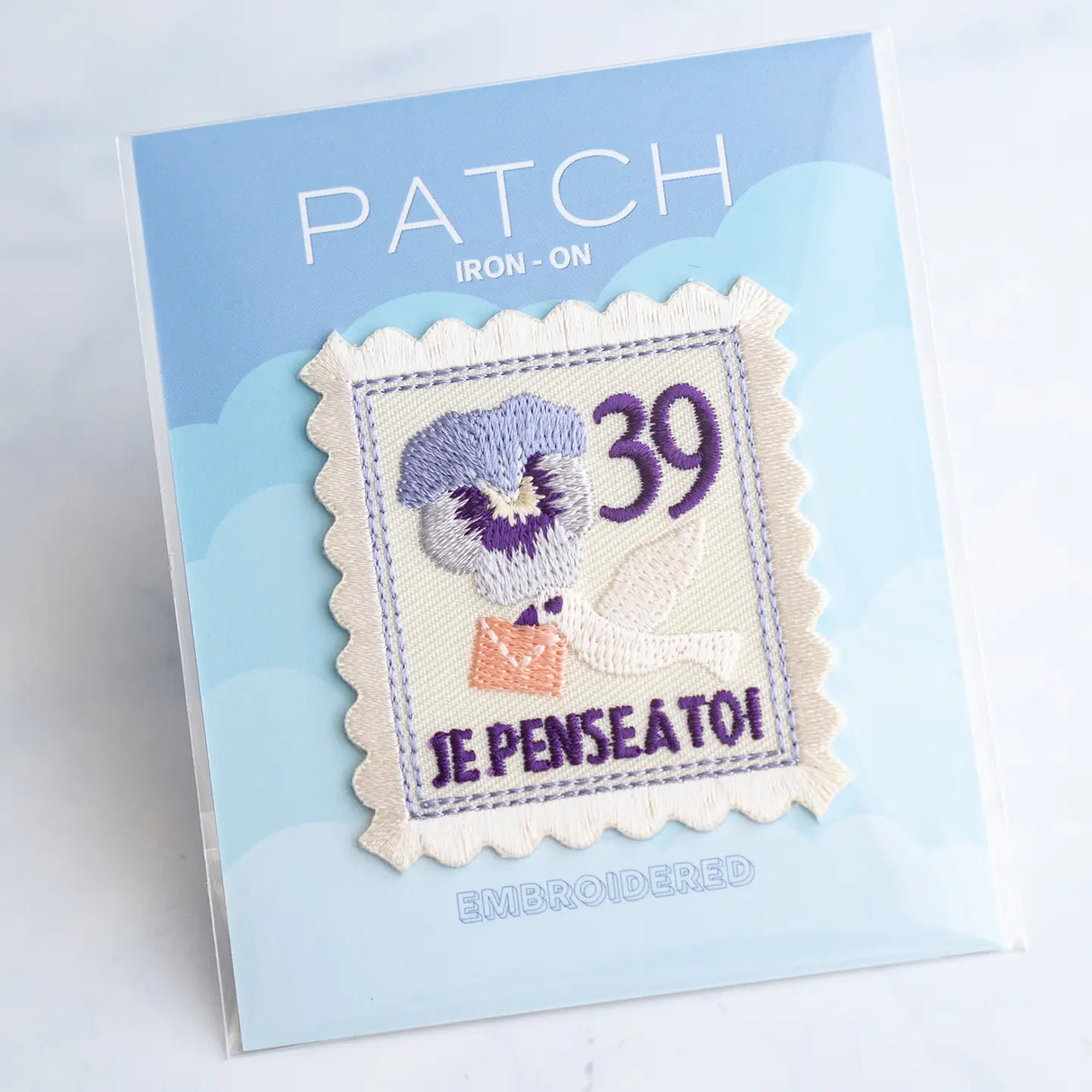 Vintage Stamp Peace Dove Iron-On Patch