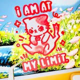 I am at My Limit Kitten Clear Vinyl Sticker