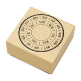 Circular Calendar Rubber Stamp