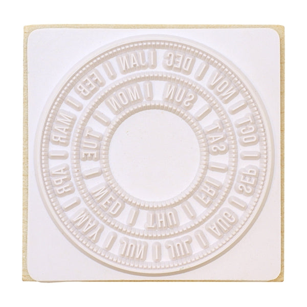 Circular Calendar Rubber Stamp