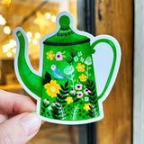 Forest & Fauna Paper Co. Vinyl Sticker - Green Teapot