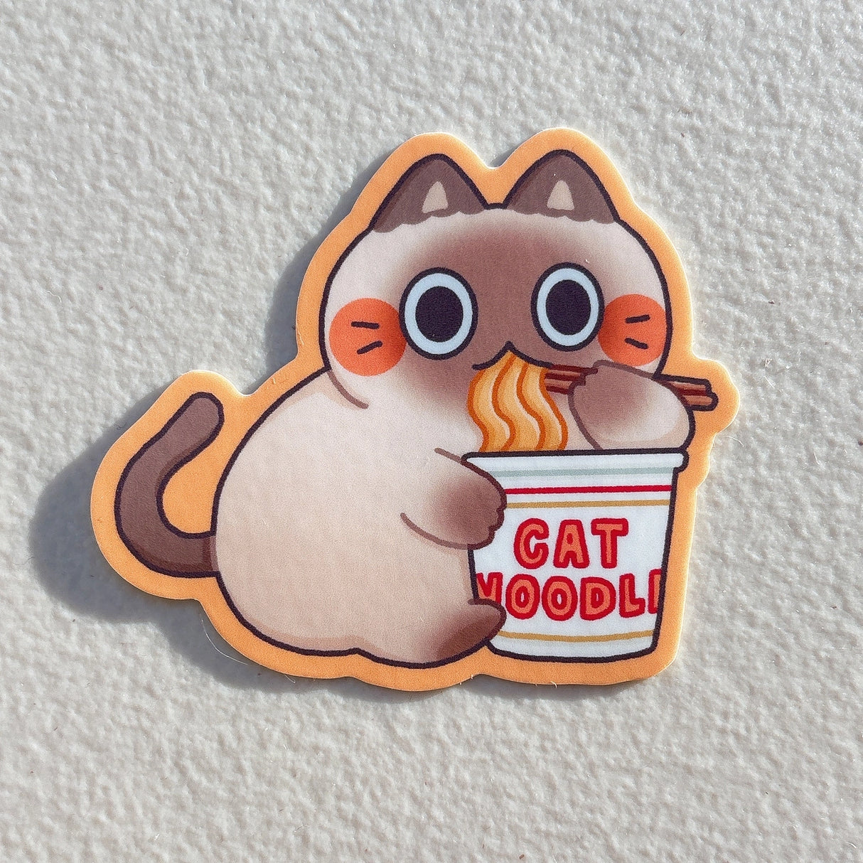 StickyRiceCo Vinyl Sticker - Cup Noodle Cat