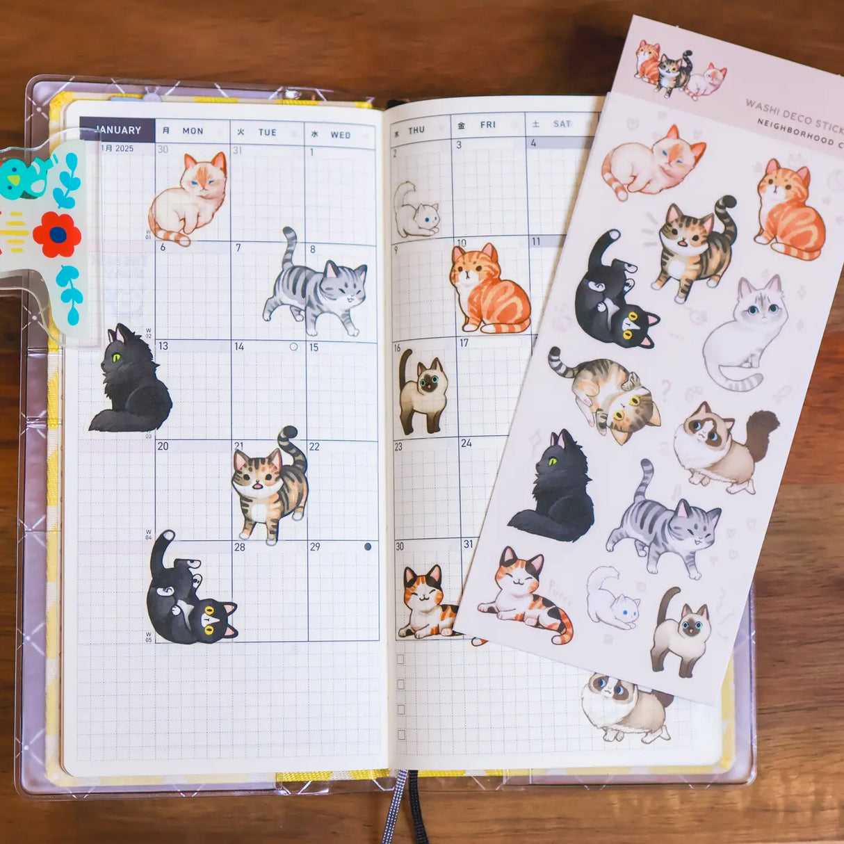 Thousand Skies - Neighborhood Cats Washi Sticker Sheet