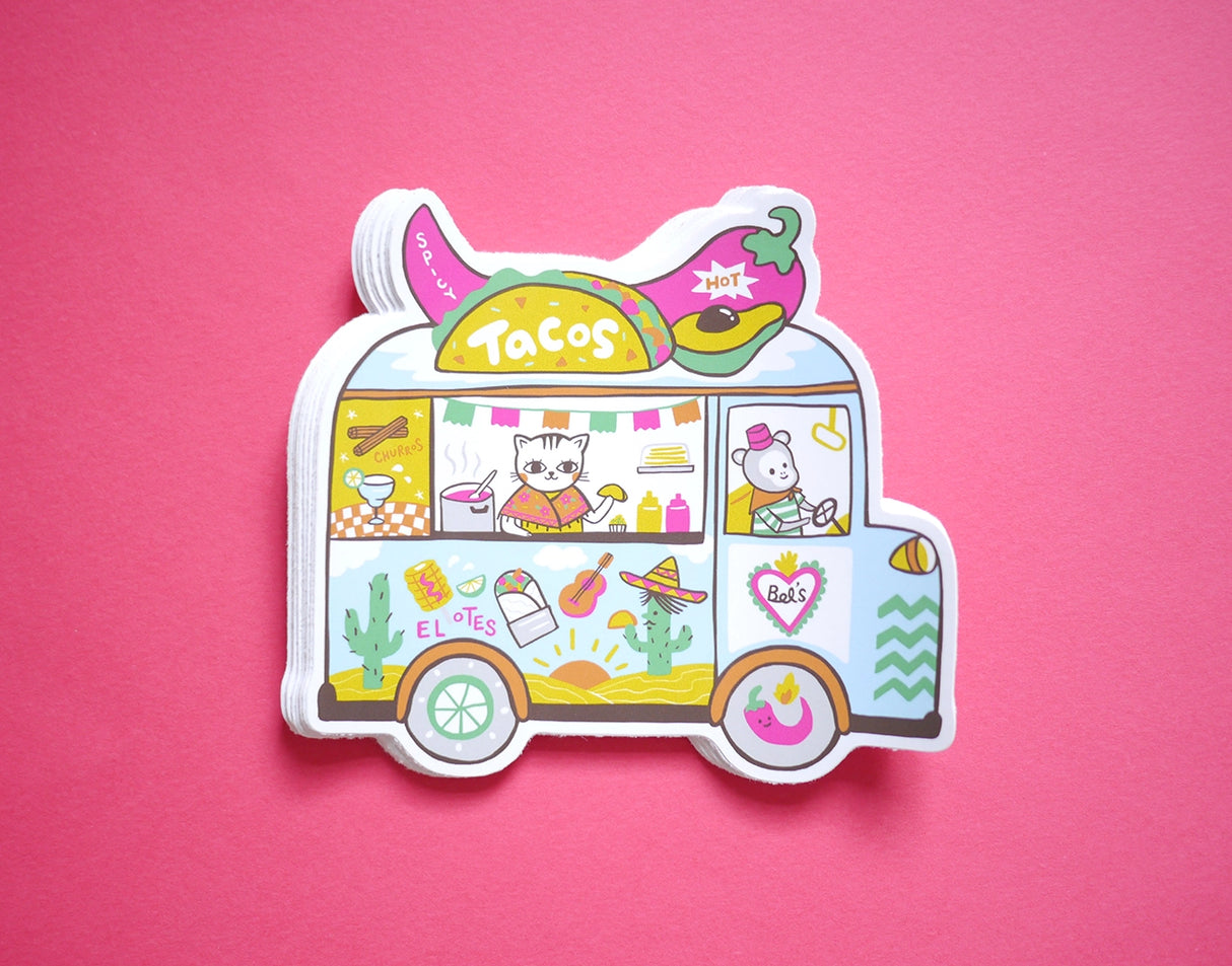 Bel’s Art World Vinyl Sticker - Taco Truck