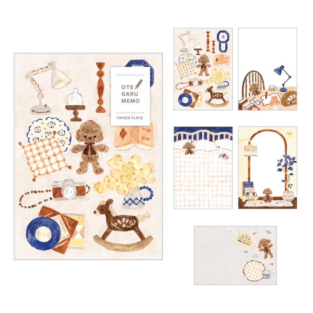 Papier Platz x Nakauchi Waka Memo Pad - Dogs and Interior