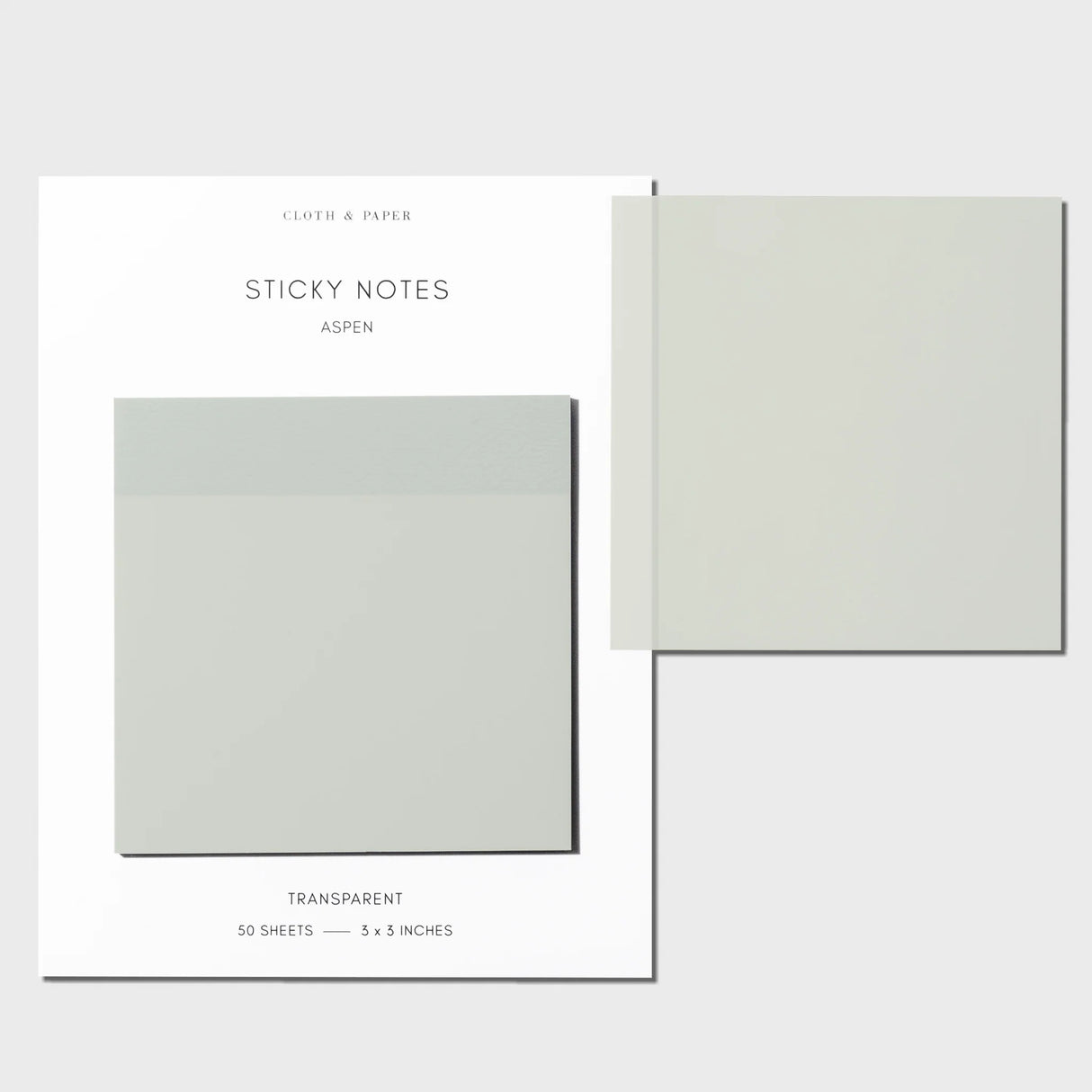 Cloth & Paper - Transparent Sticky Notes | Aspen