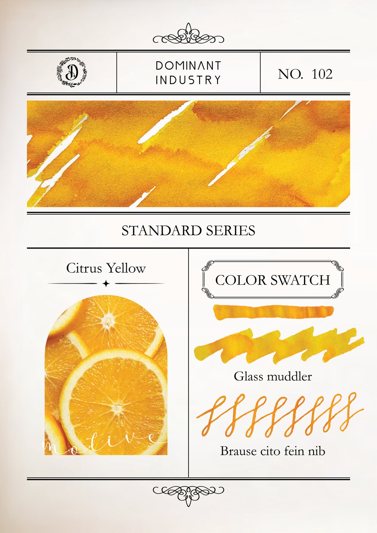 Dominant Industry Standard Ink 25ml - Citrus Yellow