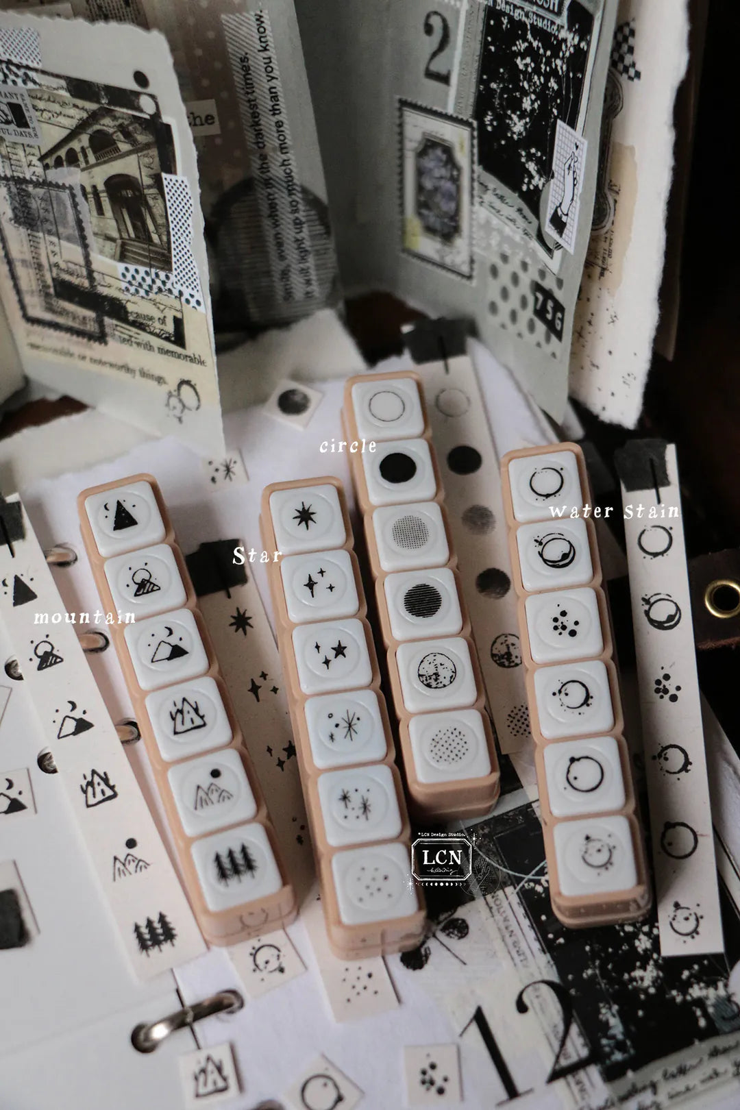 LCN Self-Inking Push Button Stamp