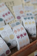 LCN Label Sticker Roll - Spring Flower Red Tone