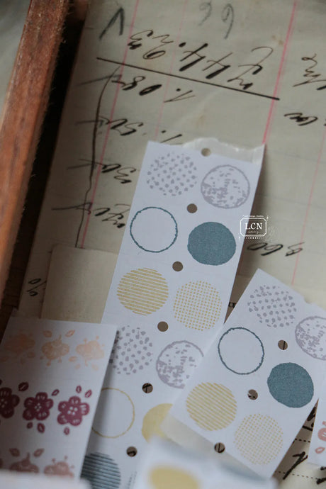 LCN Label Sticker Roll - Circle Earth Tone
