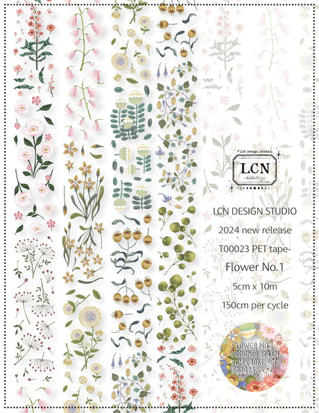 LCN Flower No.1 Matte PET Tape