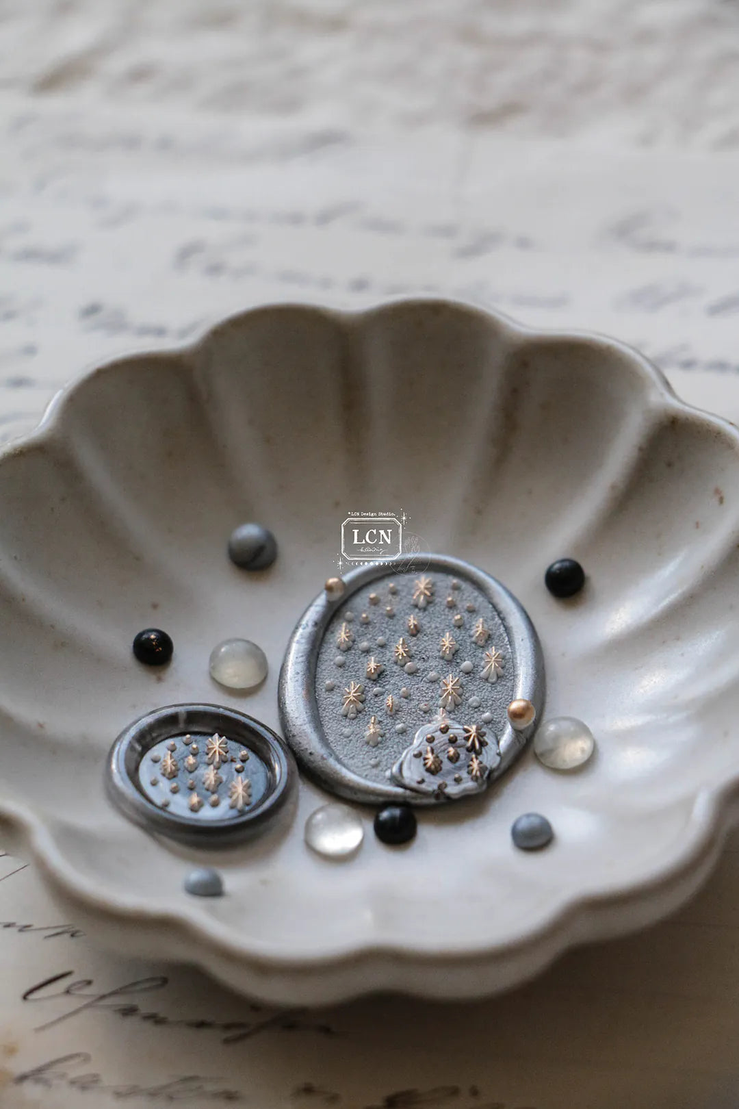 LCN Wax Seal Stamp Set - Oval Star Vertical