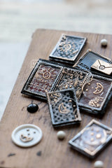 LCN Mini Double-Sided Wax Seal Stamp Set: Hand-drawn Stars/Stars & Moon