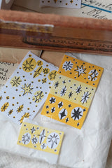 LCN Label Sticker Roll - Hand-drawn Star Yellow