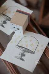Lin Chia Ning Wooden Stamp - Hand Drawn Stars Small