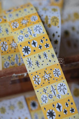 LCN Label Sticker Roll - Hand-drawn Star Yellow
