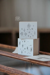 Lin Chia Ning Wooden Stamp - Hand Drawn Stars Large
