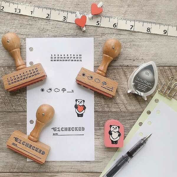 Checked Rubber Stamp