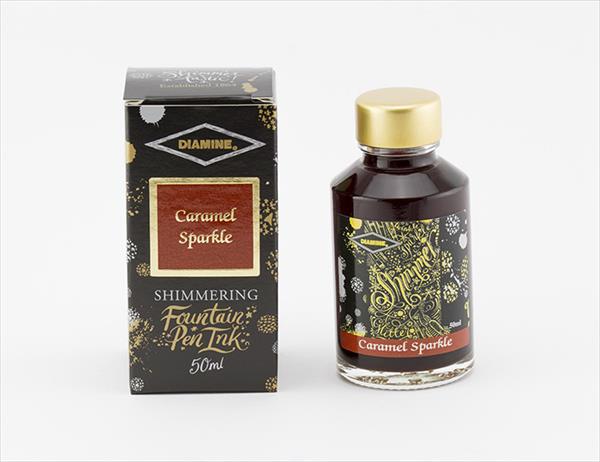 Diamine Shimmer 50ml Fountain Pen Ink - Caramel Sparkle