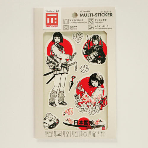 Sanby Multi-Sticker Terry's Factory - Japanese Girl 1