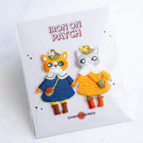 Cute Couple Cat Iron-On Patch