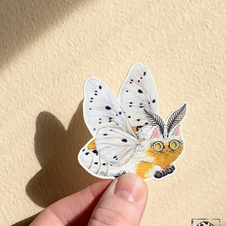 Paper Puffin - Moth Cat "Sunny Smile" Vinyl Sticker