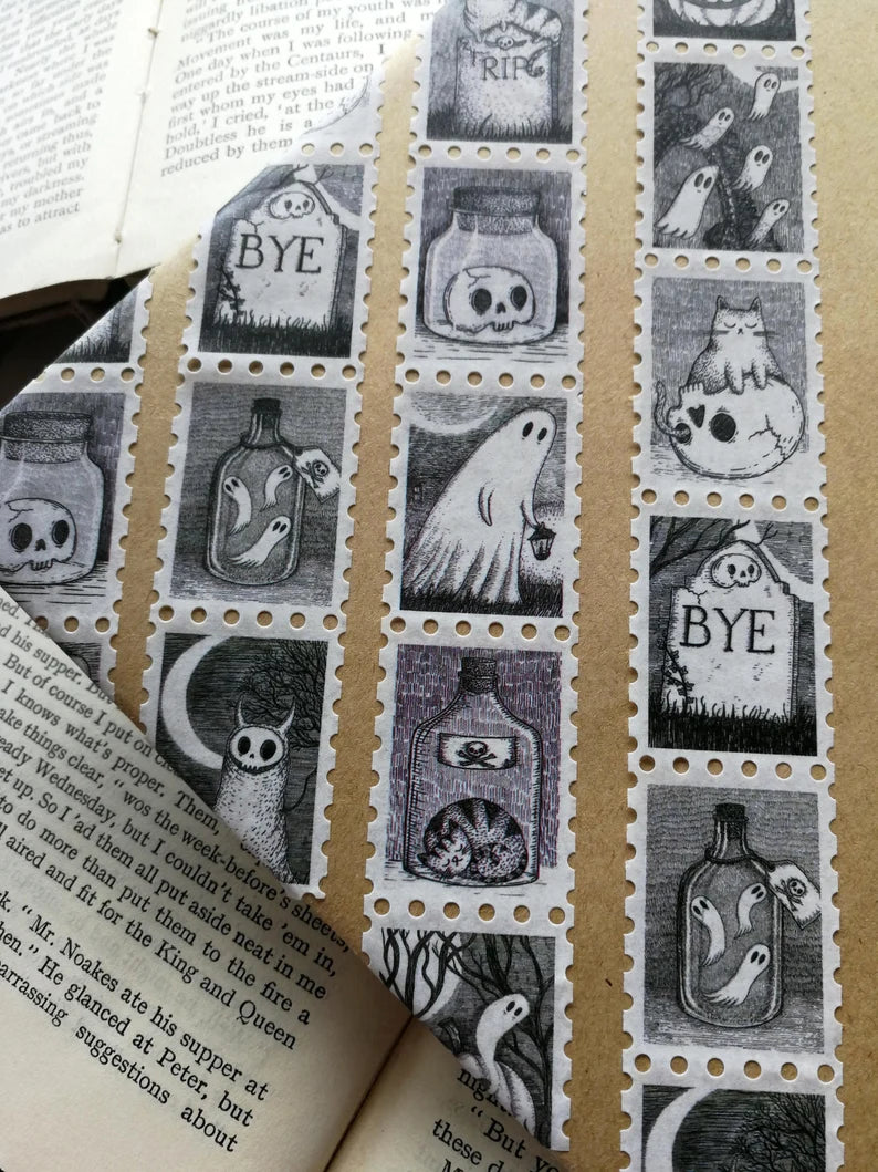 Jon Turner Illustration - Spooky Stamps Art Washi Tape