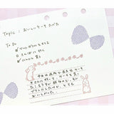 Rabbits and Ruled Lines Rubber Stamp